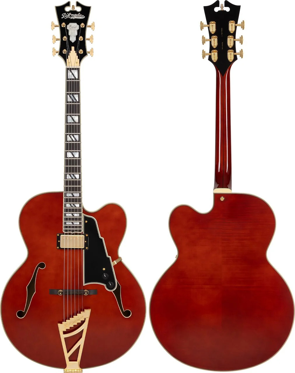 D’Angelico Excel EXL-1 Hollowbody Electric Guitar – Walnut Stain Limited Rare…