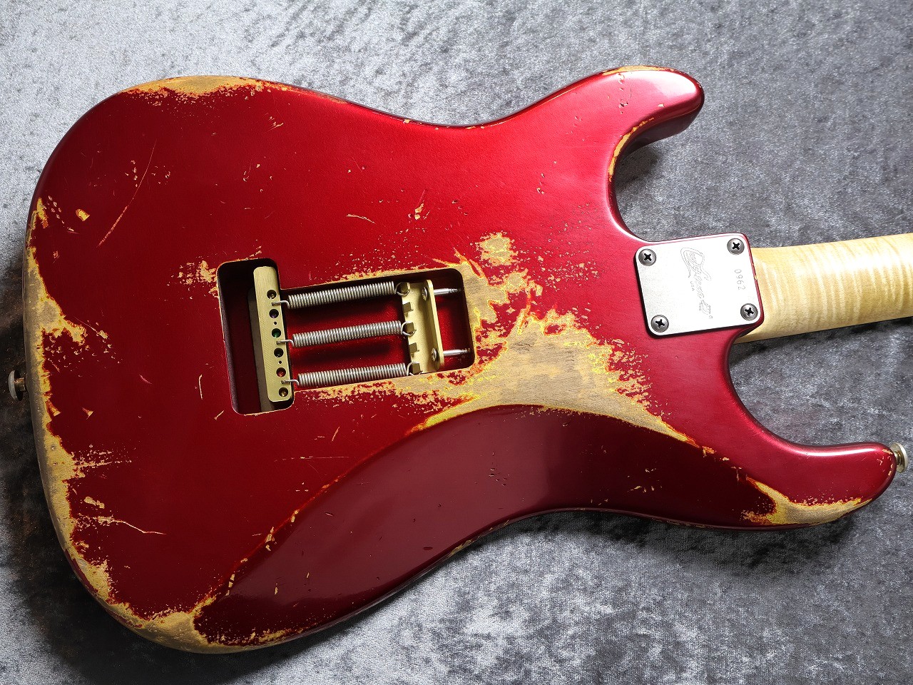 Luxxtone Choppa S Alder Old Candy Apple Red Used Heavy Aged Guitar