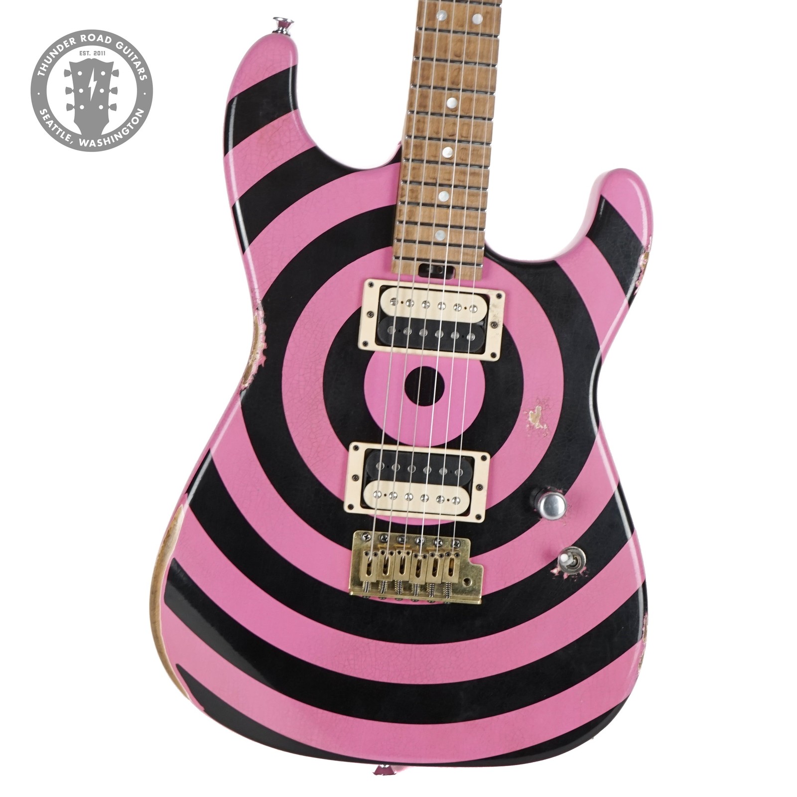 New Jackson CS Thunder Mod San Dimas Nitro Relic Pink With Black Bullseye