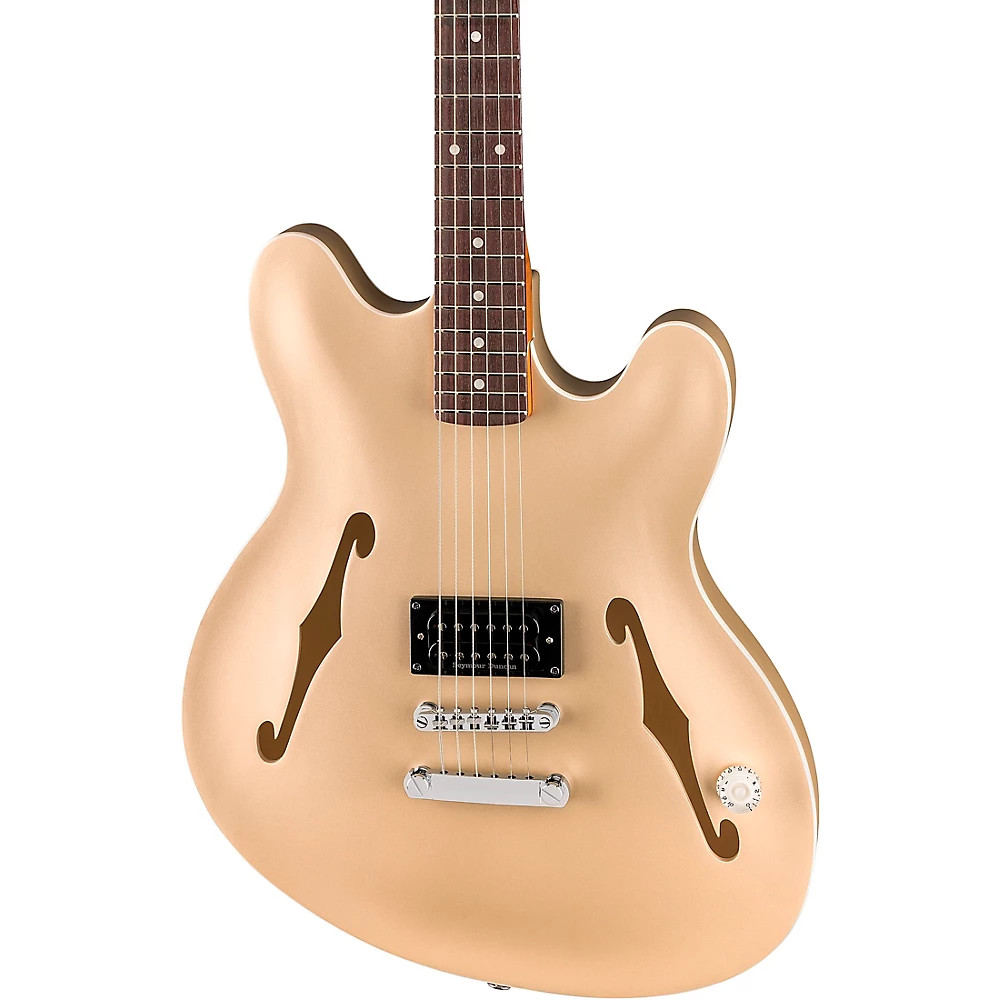 Fender Tom DeLonge Starcaster Electric Guitar Satin Shoreline Gold