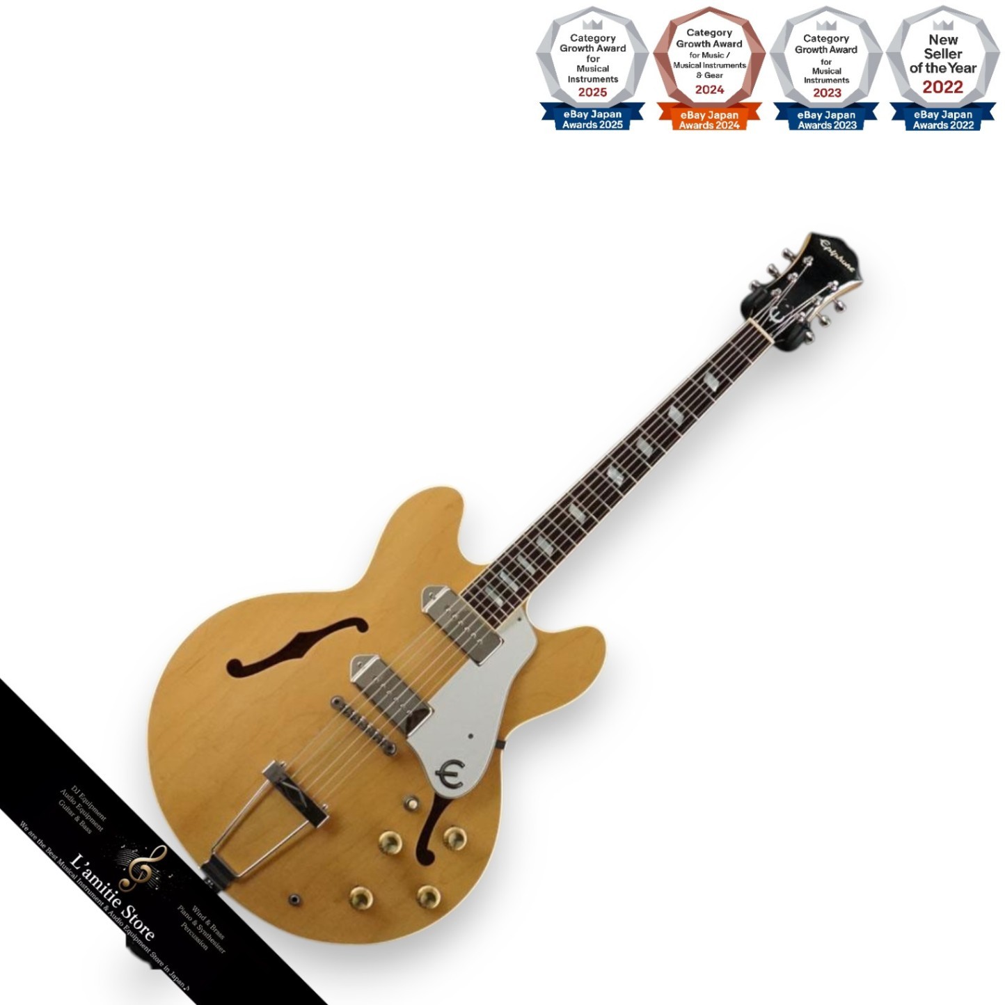 Epiphone Casino 1996 Japan Natural Guitar Rare Japanese Model