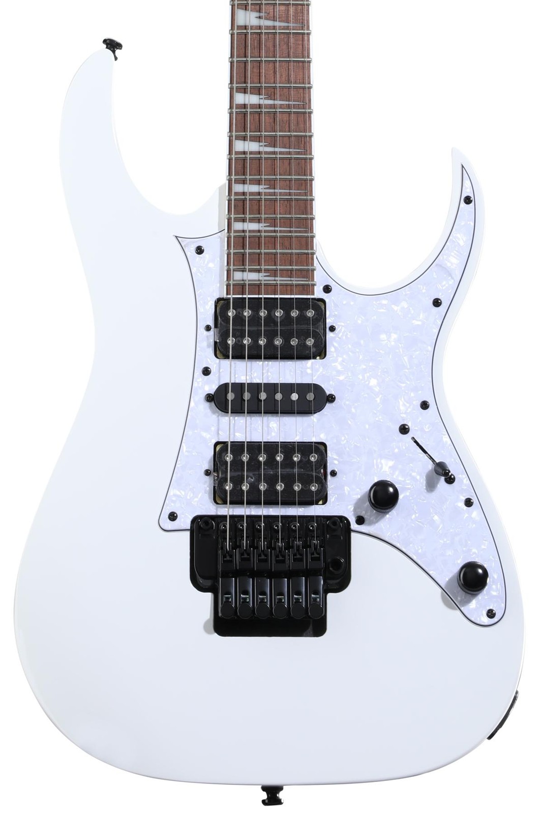 Ibanez RG450DXBWH + Snark ST-8 + Dunlop PVP101 + Levy’s M8POLY-BLK Value Bu