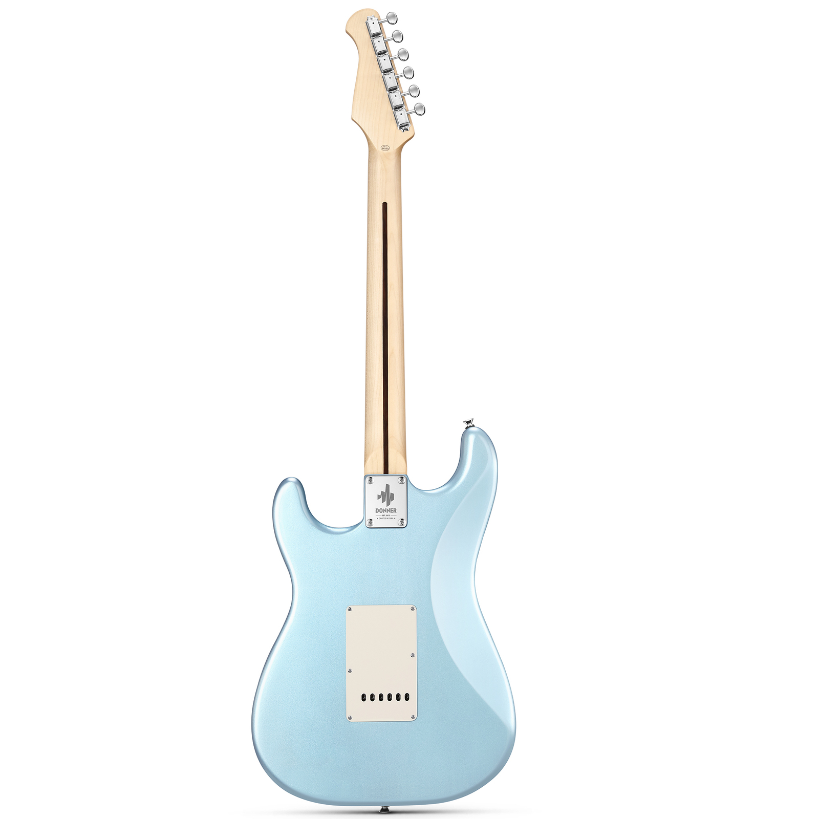 Donner 39″ Electric Guitar HSS Coil Split Ice Blue Metallic Beginner Bundle