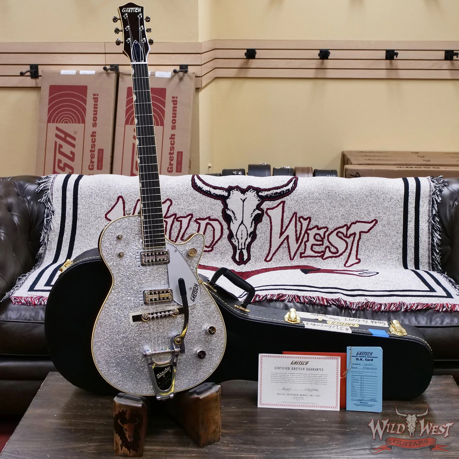Gretsch G6129T-59 Vintage Select ’59 Silver Jet Bigsby Silver Sparkle 7.90 lbs