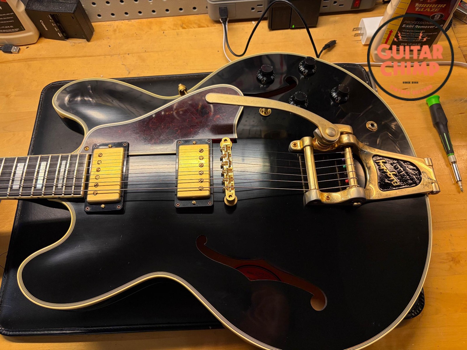 2012 Gibson Custom Shop ES-355 Ebony Black VOS Bigsby OHSC COA