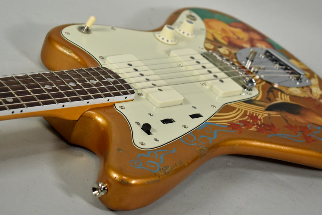 New Guardian Hand Painted Guitars “Golden Orient” Fender Jazzmaster w/HSC