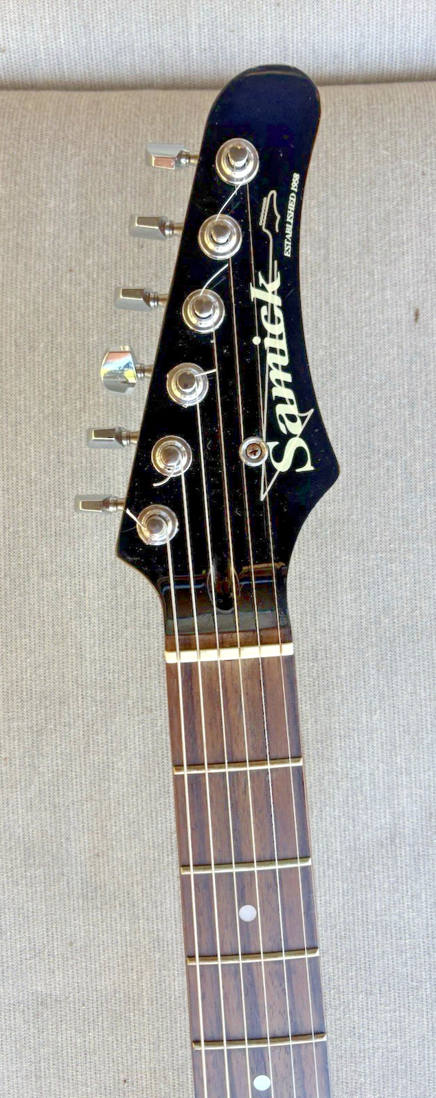 Vintage 1990s Samick LS-10/TC Stratocaster Electric Guitar – Transparent