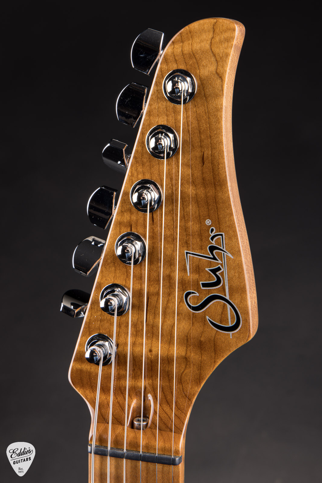 Suhr Modern Roasted Burl Maple – Trans Algae#88349