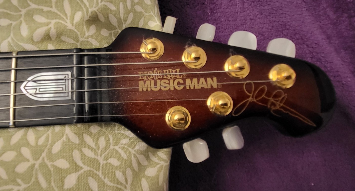 Ernie Ball Music Man BFR6 John Petrucci Island Burst Koa Wood Top