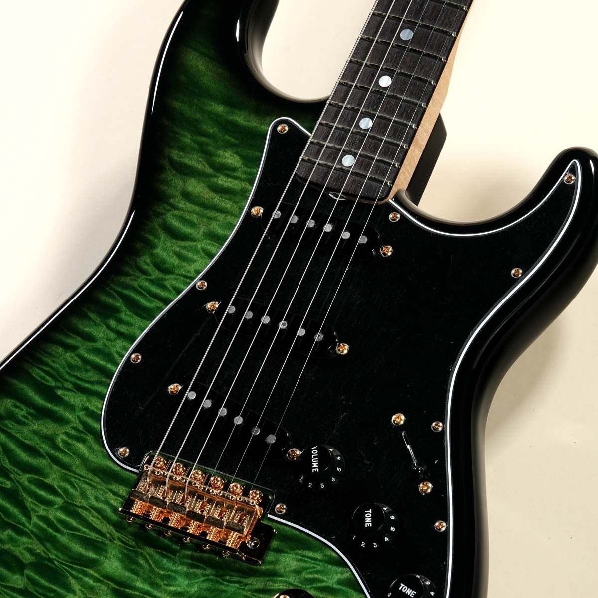 Fender Custom Shop Master Built 1965 Stratocaster Nos Olive Green Stain 3A Quilt