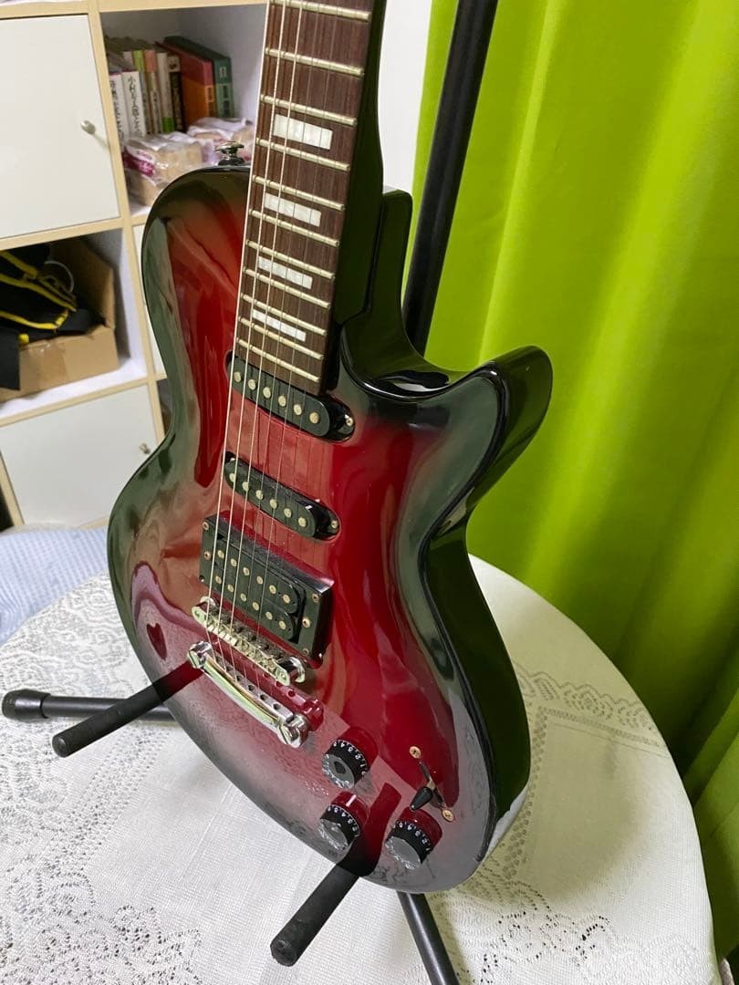 Electric Guitar Grass Roots Luna Sea Model Red Burst Block Inlay Alder Body