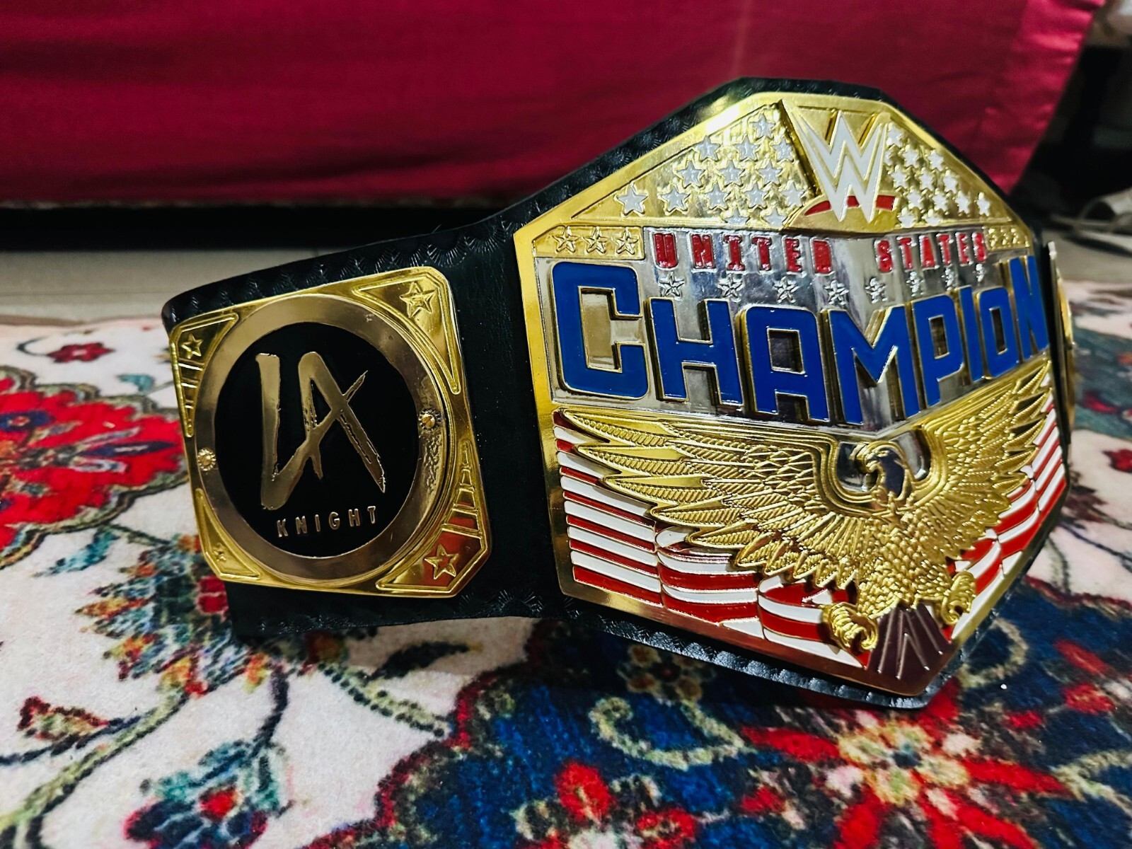 NEW UNITED STATES LA KNIGHT CHAMPIONSHIP REPLICA BELT 4MM ZINC PLATES ADULT SIZE