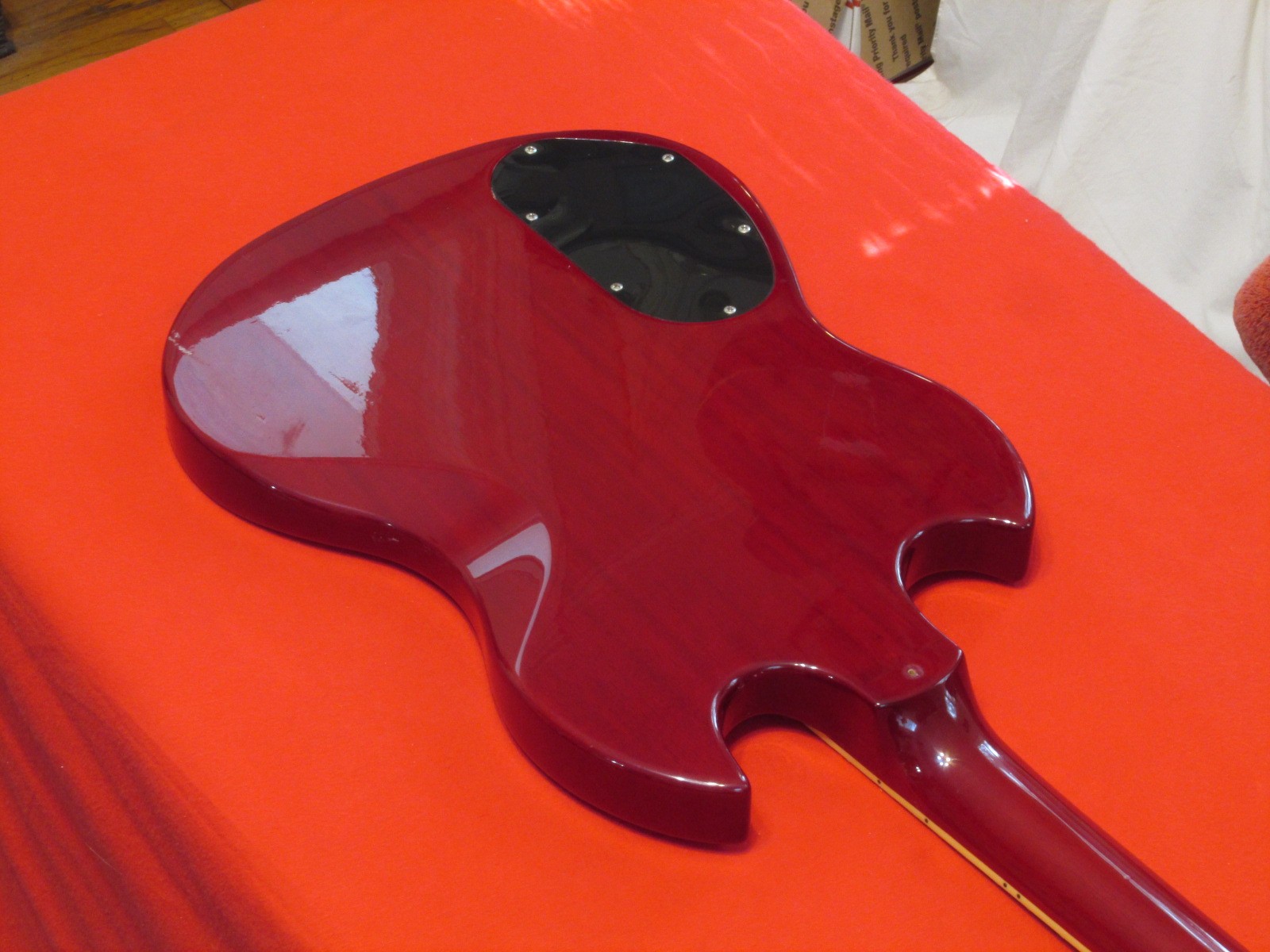 2020s Guild S-100 Polara Guitar Body Neck – See-Through Cherry Red