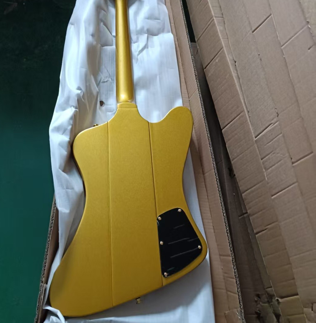 Golden Left-Hand Electric Guitar Rosewood Fingerboard Gold Hardware