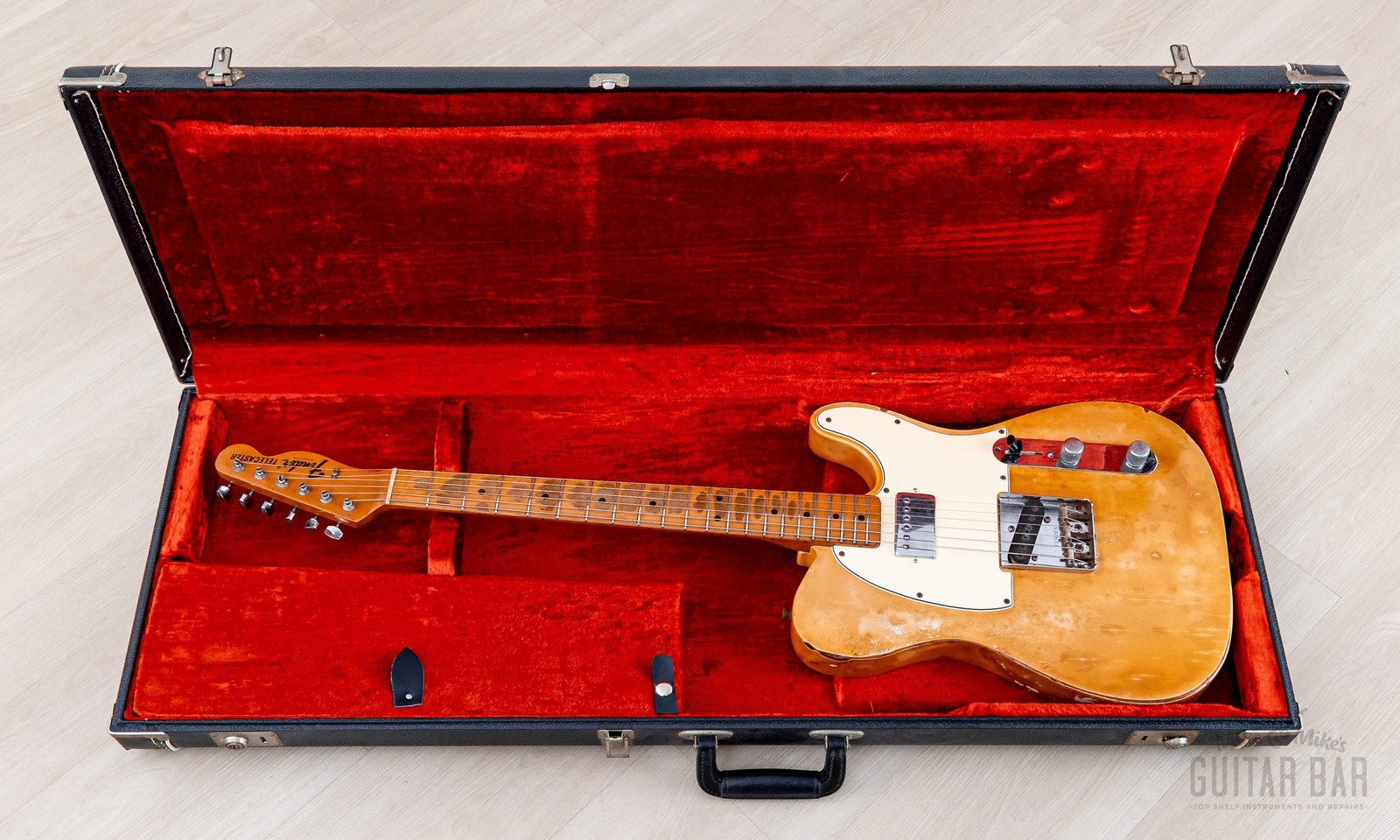 1968 Fender Telecaster Vintage Guitar Blonde w/ Gibson T Top Humbucker, Case