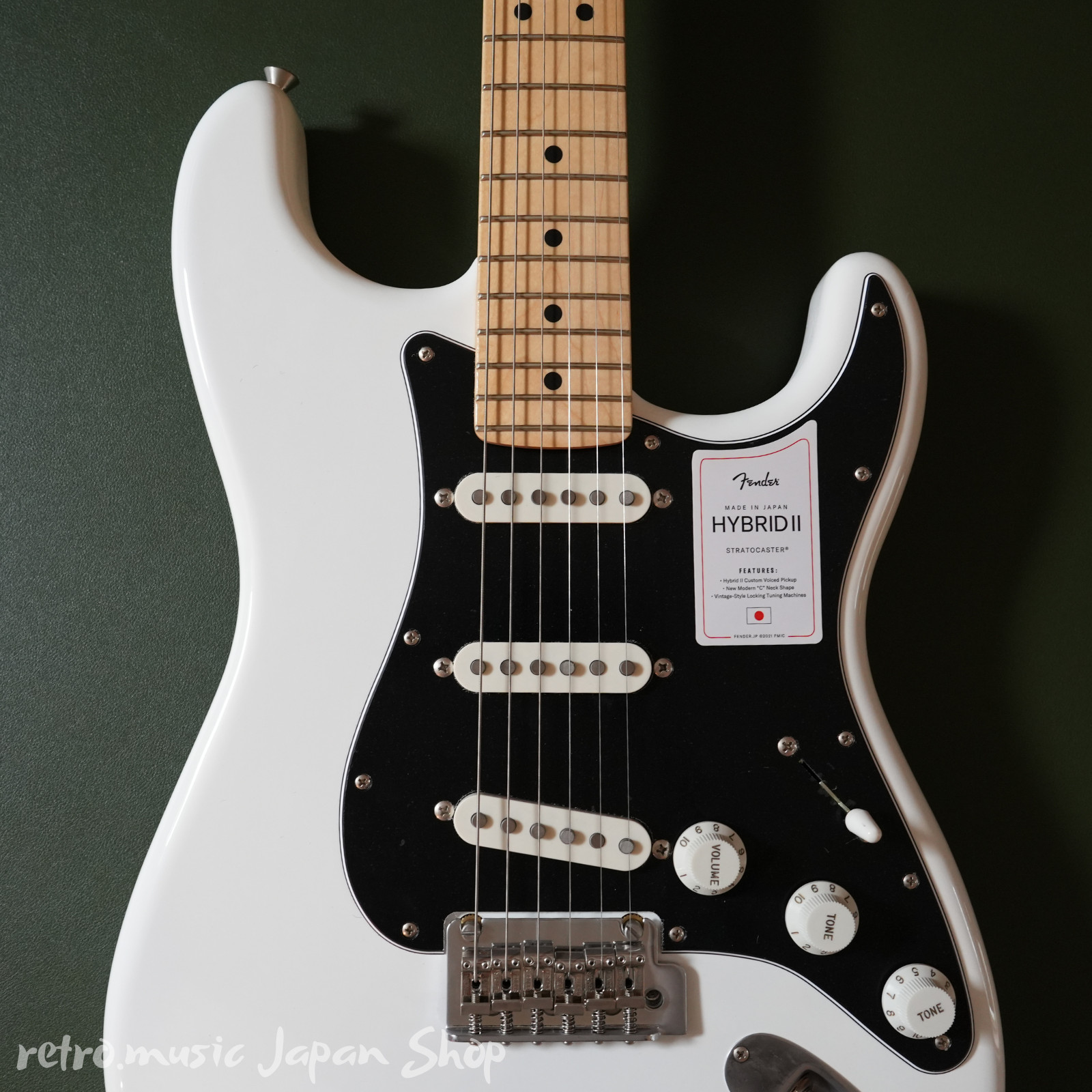 Fender Made in Japan Hybrid II Stratocaster Maple Arctic White Electric Guitar