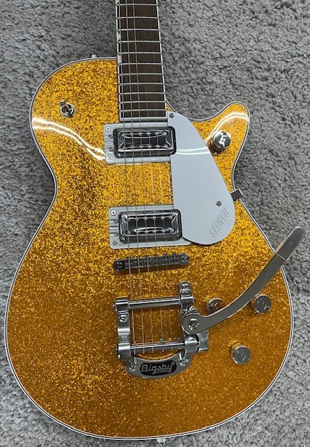 Gretsch G5230T Electromatic Sparkle Jet FT Single-Cut with Bigsby, Gold Sparkle