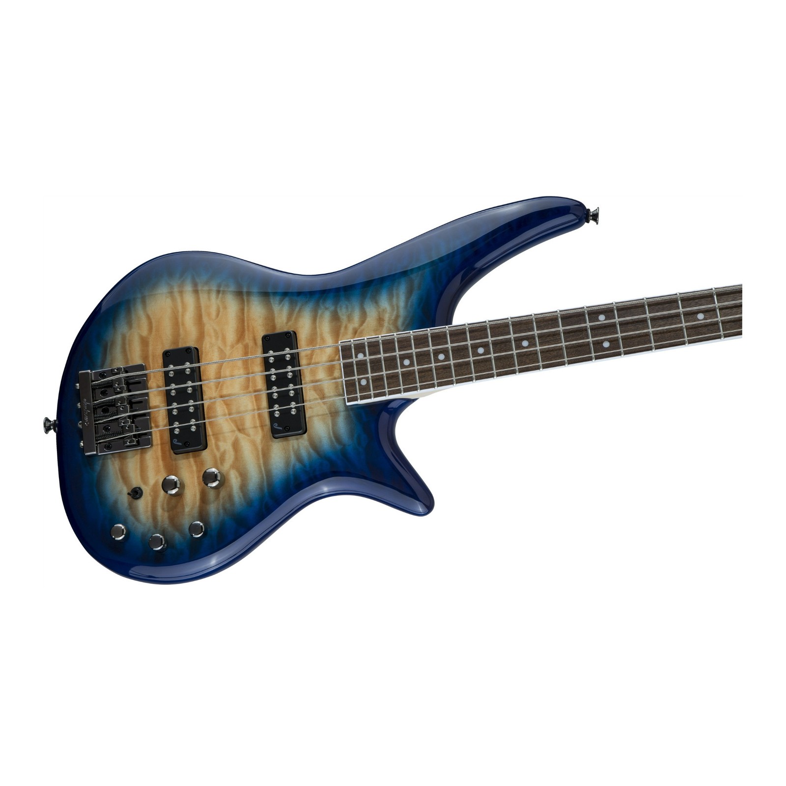 Jackson JS Series Spectra Bass JS3Q 4 String Electric Guitar Amber Blue Burst