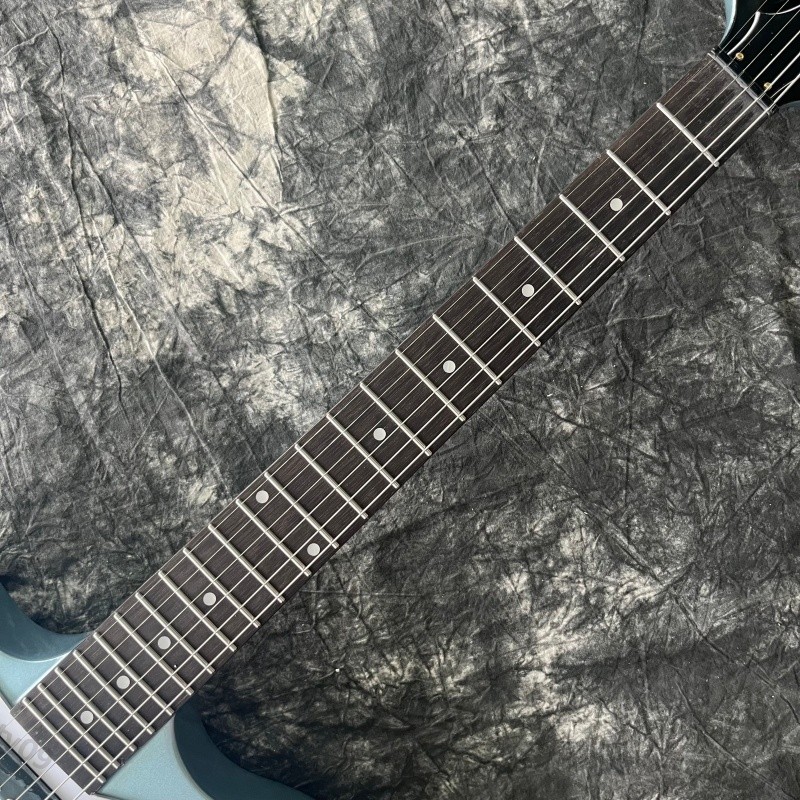 Left-Handed Electric Guitar Blue 3 P90s Pickups Stainless Rounded Fret Edge