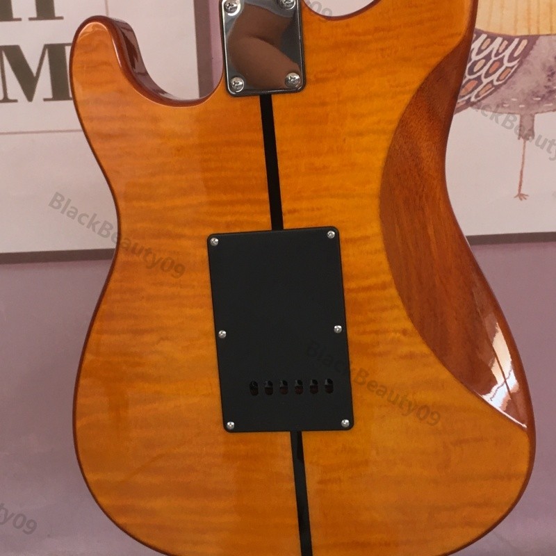 Electric Guitar Custom Binding SSS Basswood Body Flame Maple Top BEST OFFER