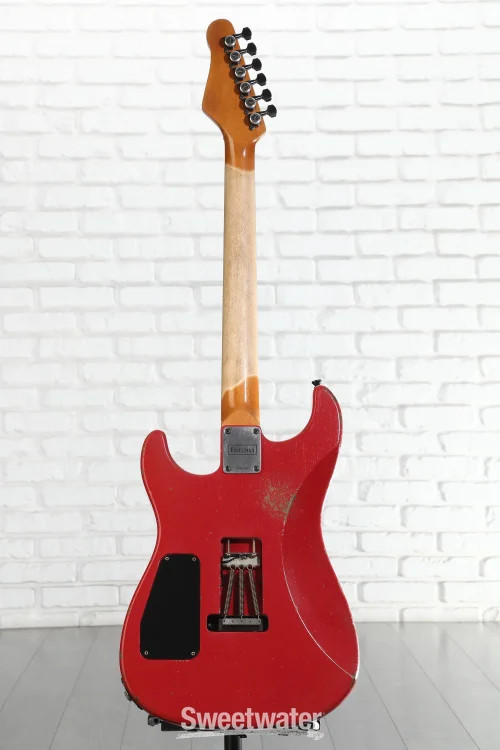 Friedman Cali Electric Guitar – Red/Black Leopard, Medium Aged