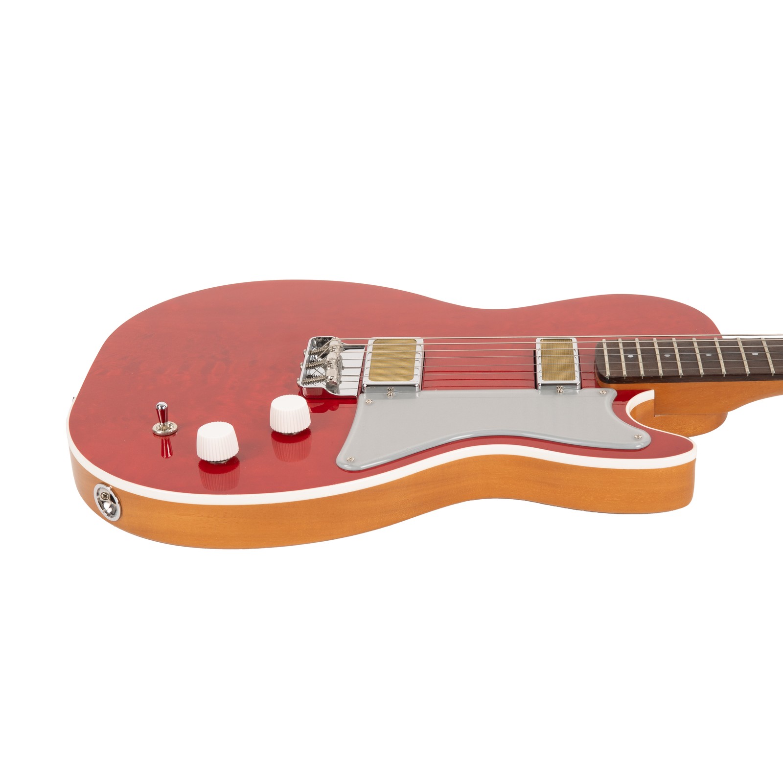 Harmony Jupiter Factory Special Thinline Quilted Maple – Transparent Red