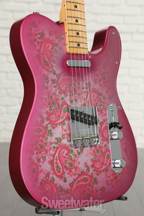 Fender Custom Shop Vintage Custom ’68 Paisley Telecaster Electric Guitar – Pink