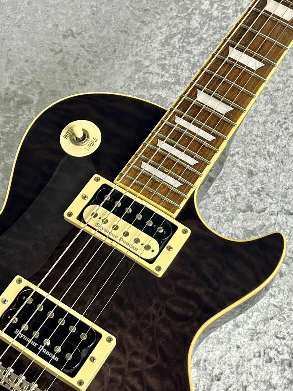 [EDWARDS] by ESP E-LP-100QM See Through Black Made in JPN 2015 LP Type E.Guitar