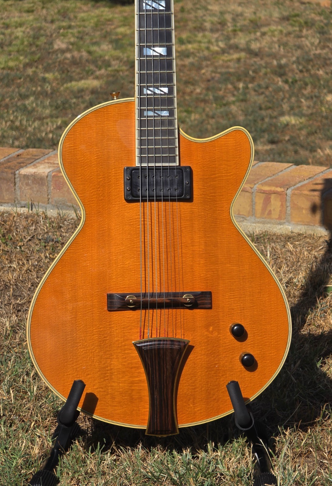 Megas Athena Archtop Electric Guitar! Nice Flame!
