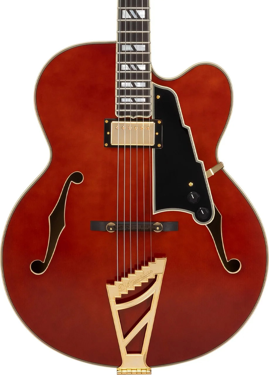 D’Angelico Excel EXL-1 Hollowbody Electric Guitar – Walnut Stain Limited Rare…