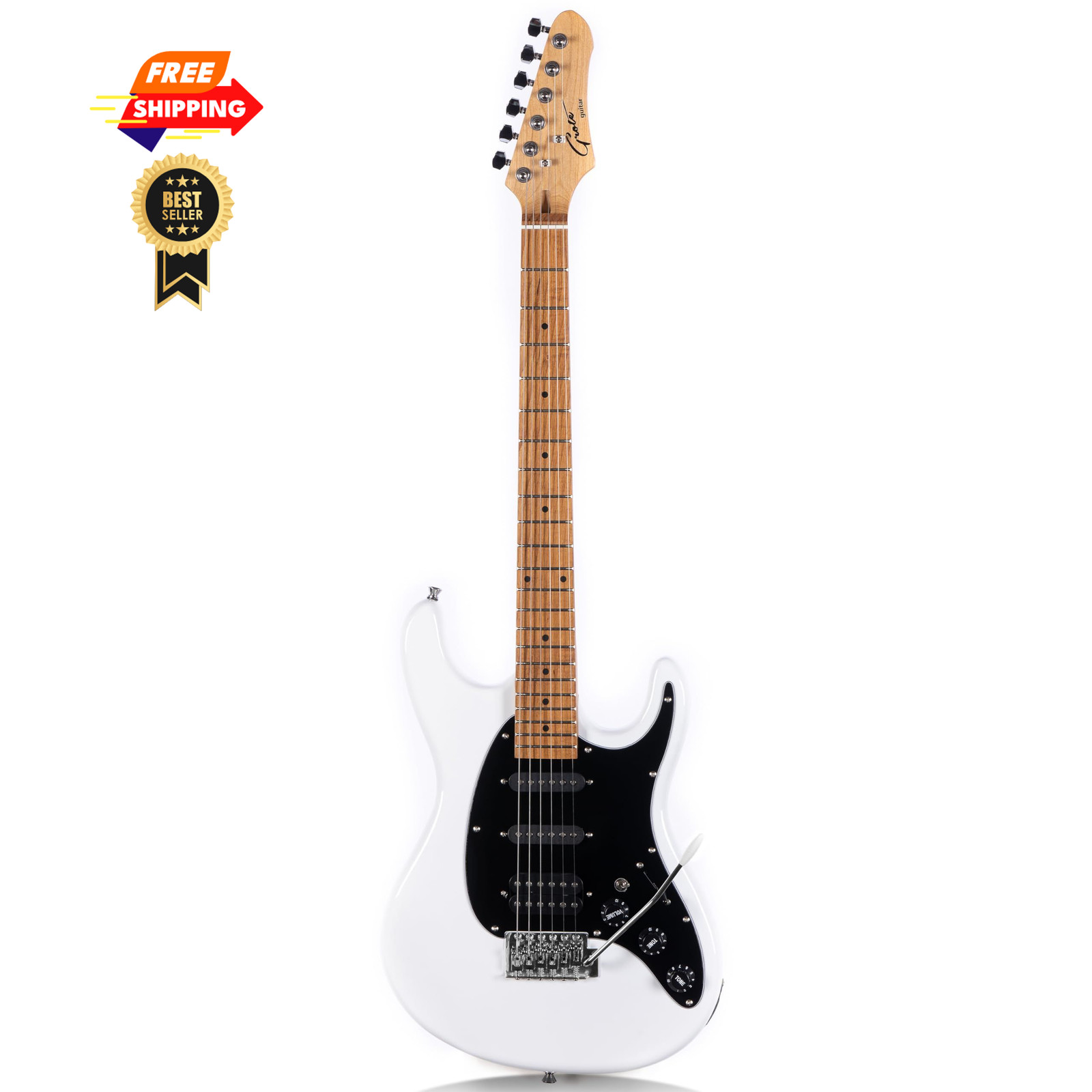 Grote Electric Solid Body Guitar Modern-GST For Beginners Arctic White