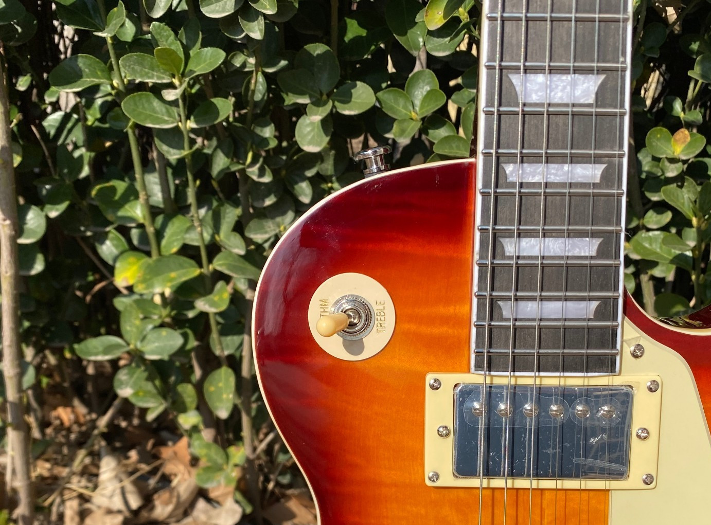Factory direct sale. 6-string electric guitar. Flame maple body. Chrome hardware