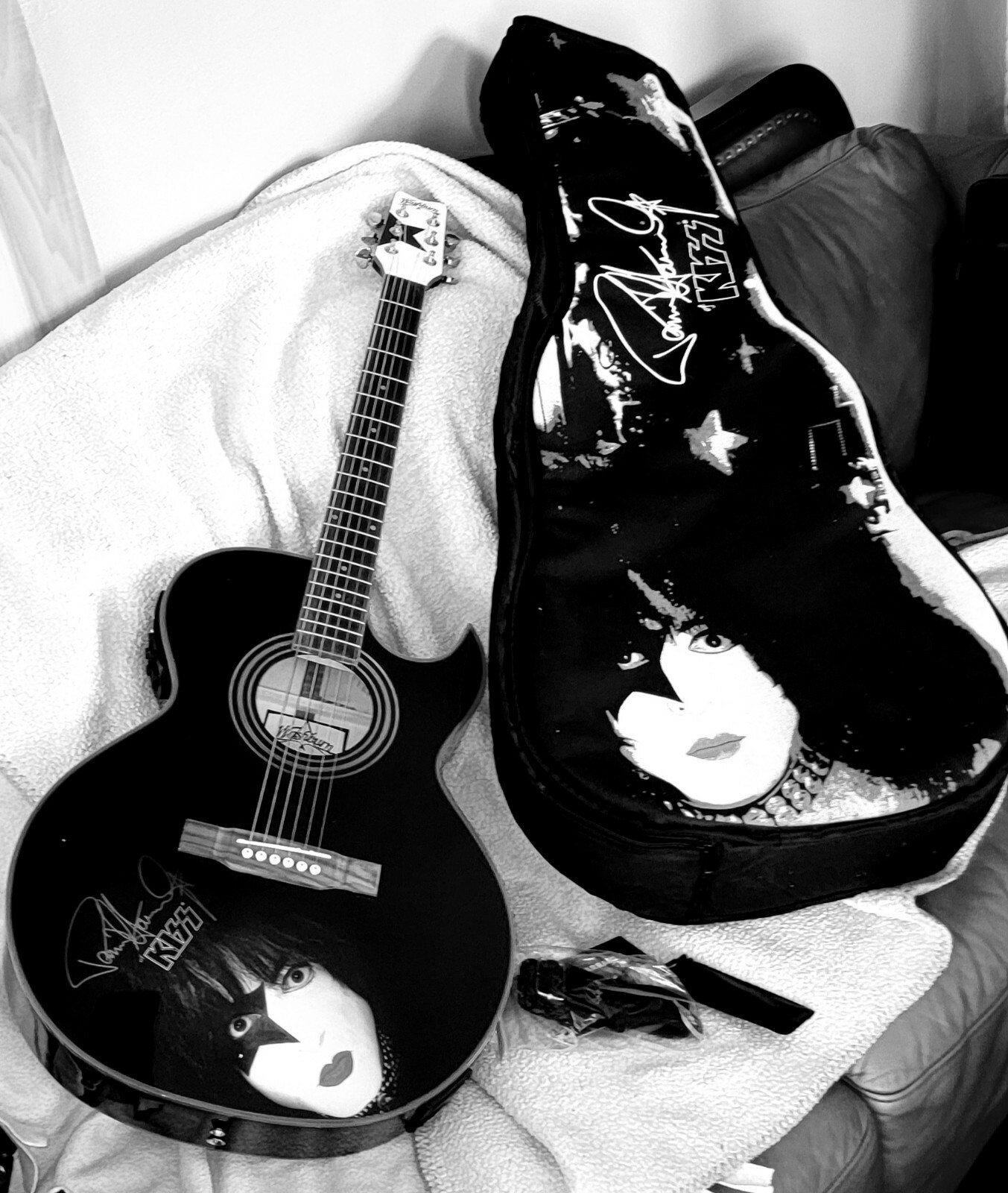 KISS Paul Stanley Signature Acoustic/Electric Guitar washburn ps11e COMPLETE