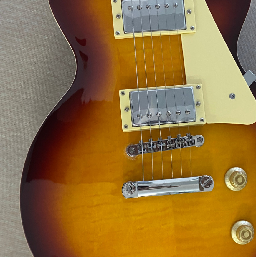 6 String Solid Body Electric Guitar Vintage Sunburst Dual Humbuckers