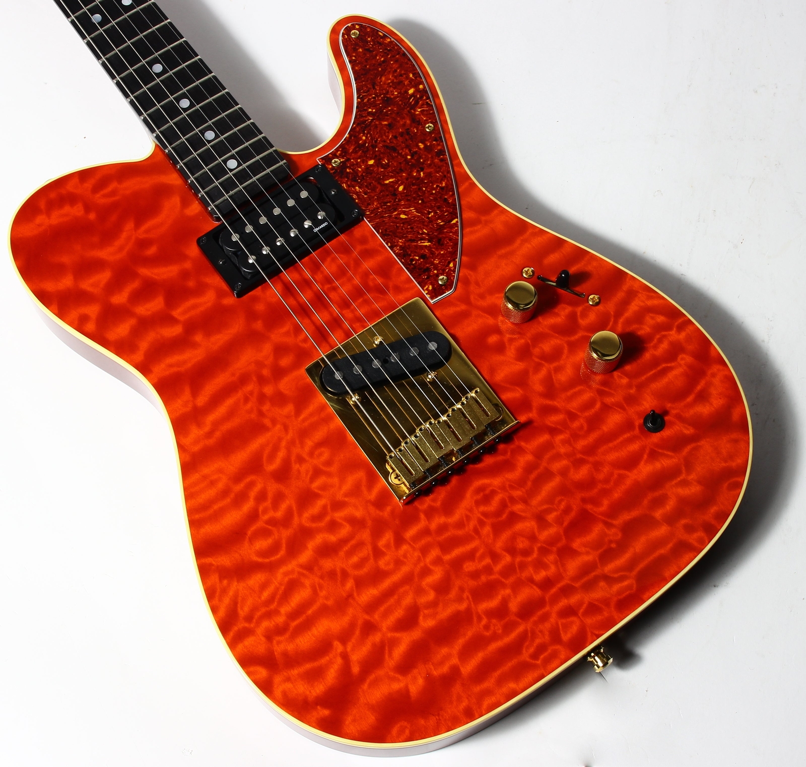 1992 Fender Custom Shop Set Neck Country Artist Telecaster QUILT Sunset Orange T