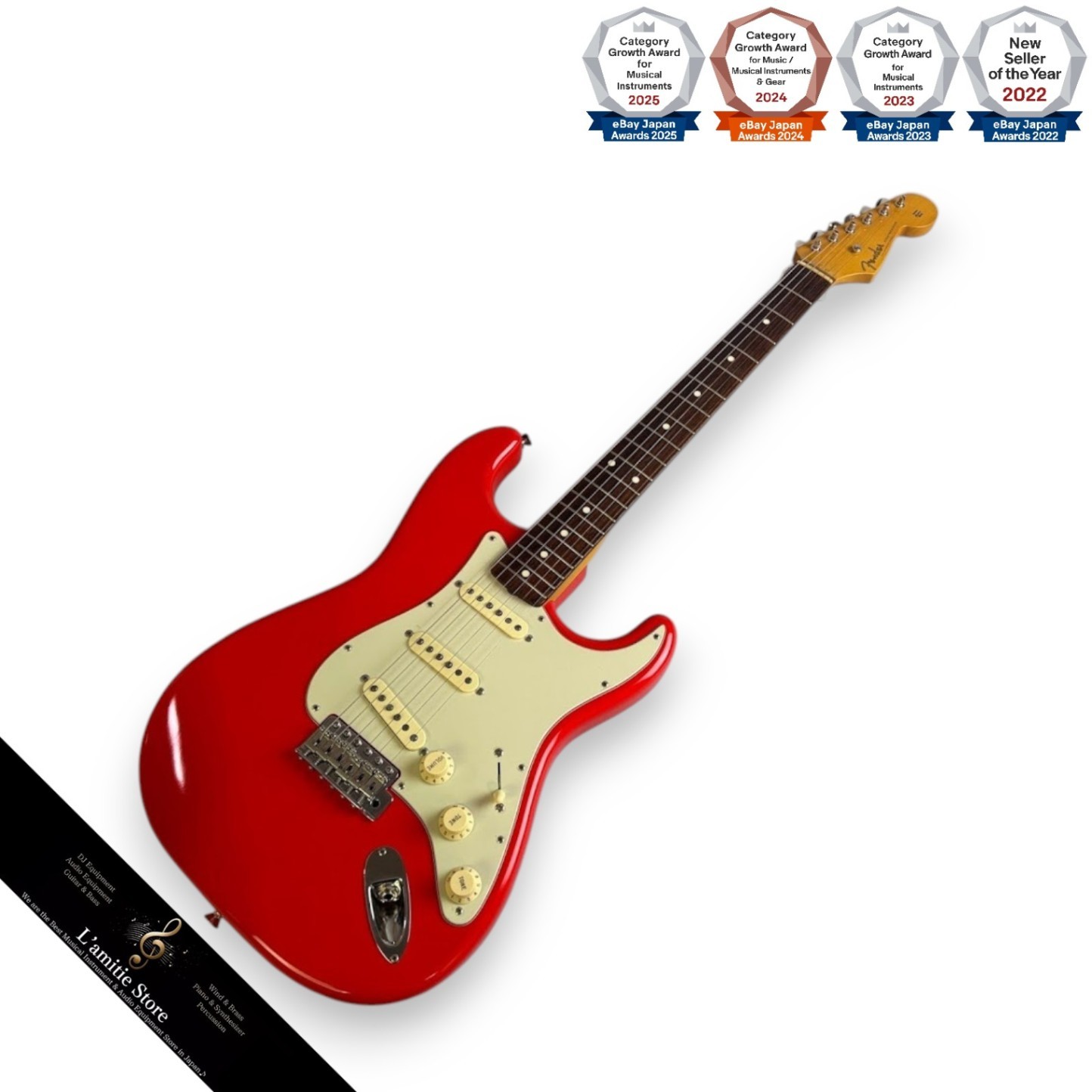 Fender Souichiro Yamauchi Stratocaster Fiesta Red Electric Guitar with Soft Cas
