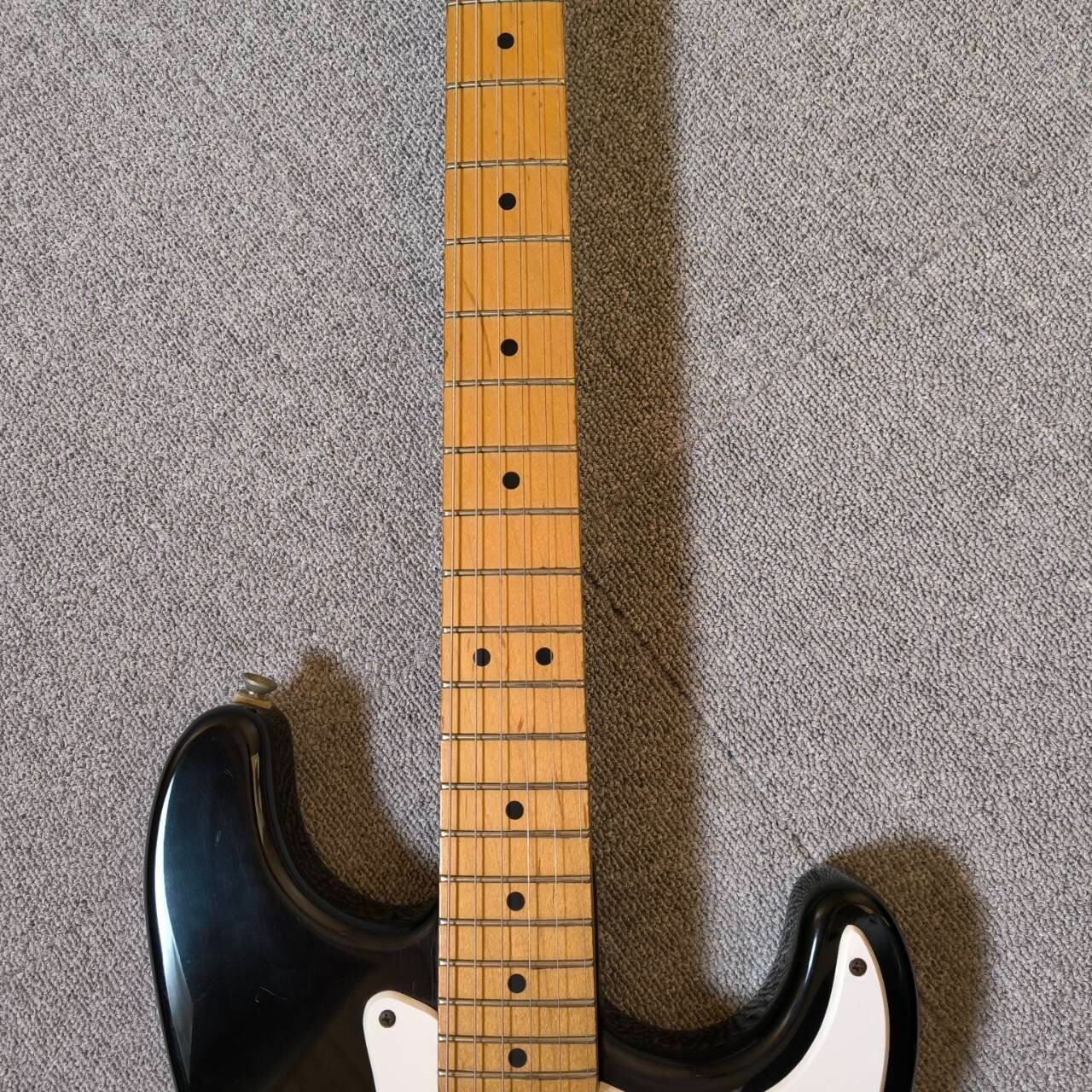 Fender Stratocaster Electric Guitar Black Made In Mexico Used Players Condition