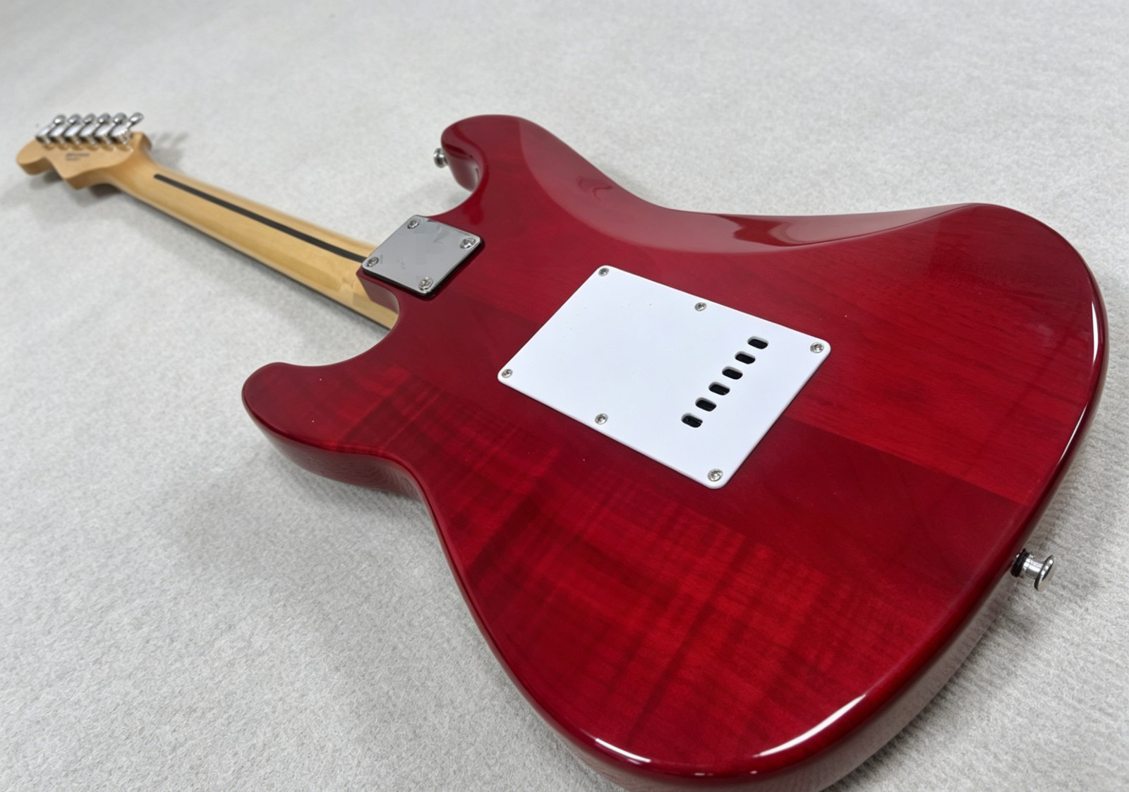 Ship US ST Style Electric Guitar Burl Maple Sunburst HSS Floyd Rose Tremolo