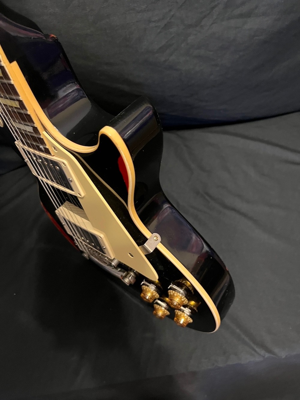 2017 Gibson Custom Shop Les Paul Standard Painted Over Aged Ebony Cherry/Sunburs