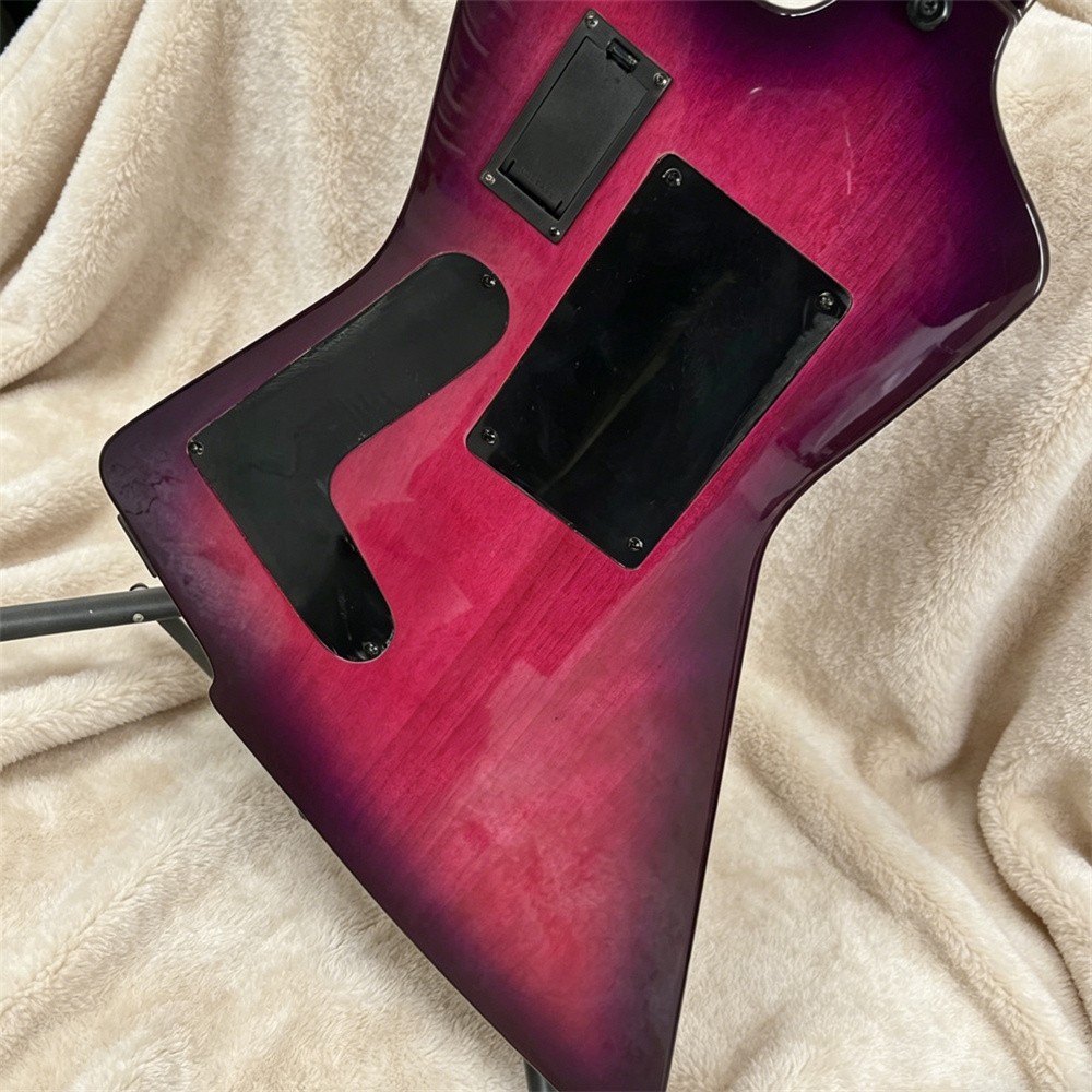 Custom Electric Guitar E-1 Trans Purple Burst Solid Mahogany Body H-H Pickup