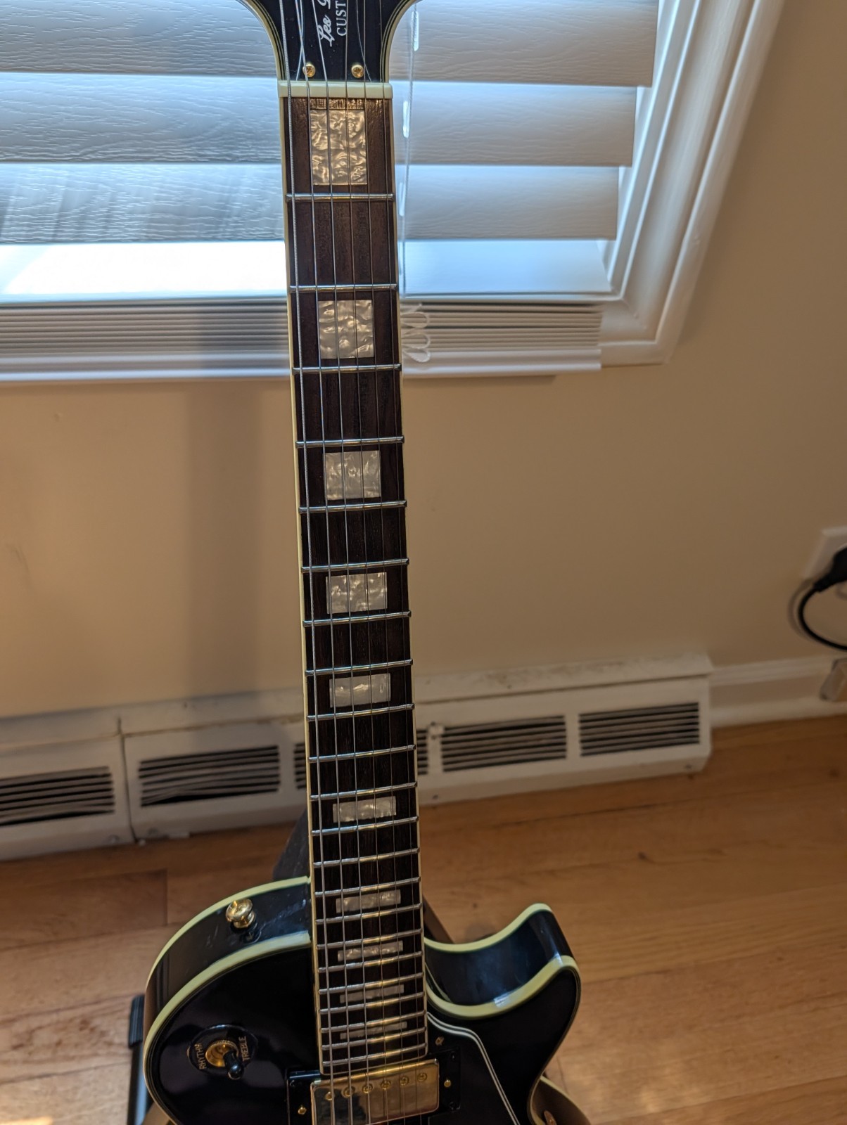 Epiphone Les Paul Custom – Ebony + Upgrades + Gigbag