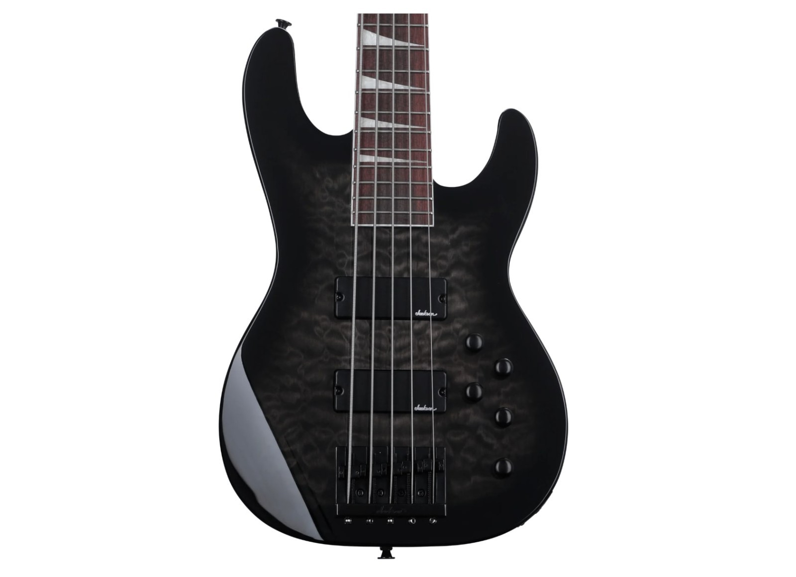 Jackson Concert Bass JS3VQ Electric Guitar- Transparent Black -NEW
