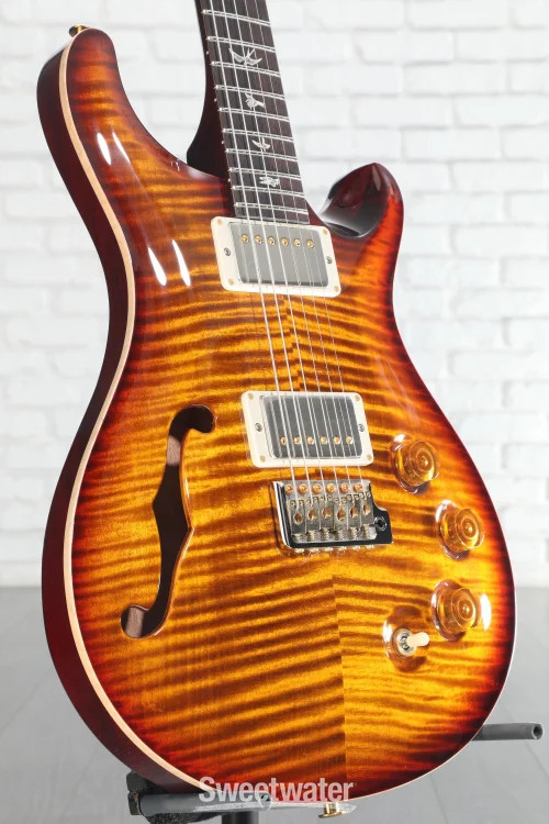 PRS DGT Semi-Hollow Electric Guitar with Birds Inlays – Dark Cherry Sunburst,