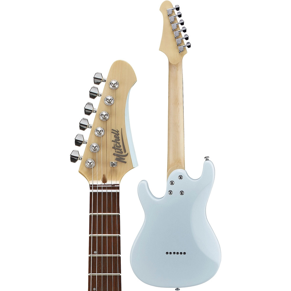 Mitchell TD100 ShortScale Electric Guitar Powder Blue 3Ply White Pickguard