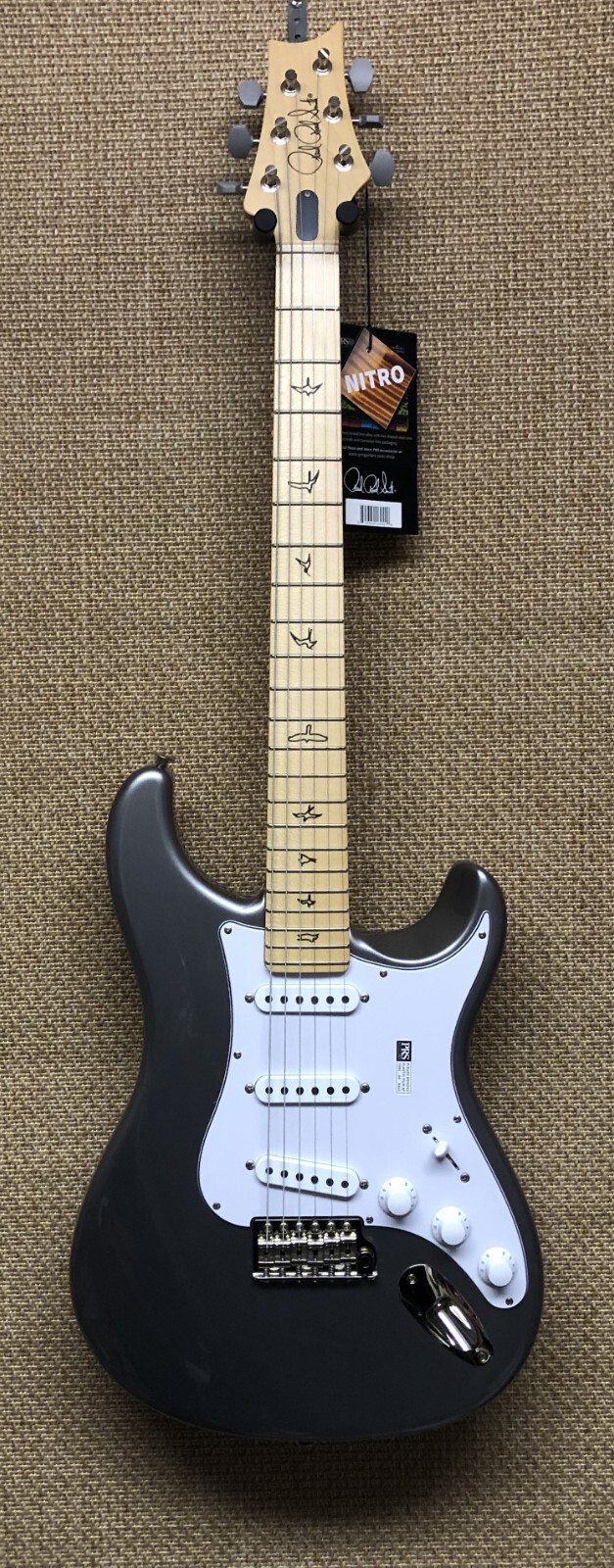 PRS Silver Sky Electric Guitar USA Made, Alder Body, Maple Neck Tungsten Gig Bag