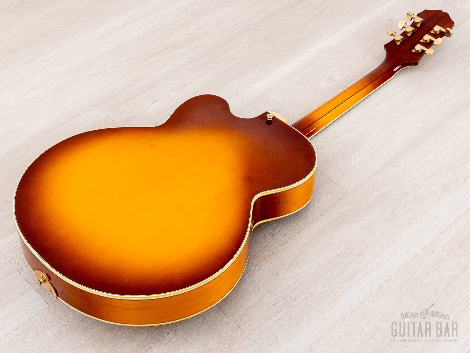1993 Epiphone Emperor J Sunburst Archtop Electric Guitar w/ Case, Japan Terada