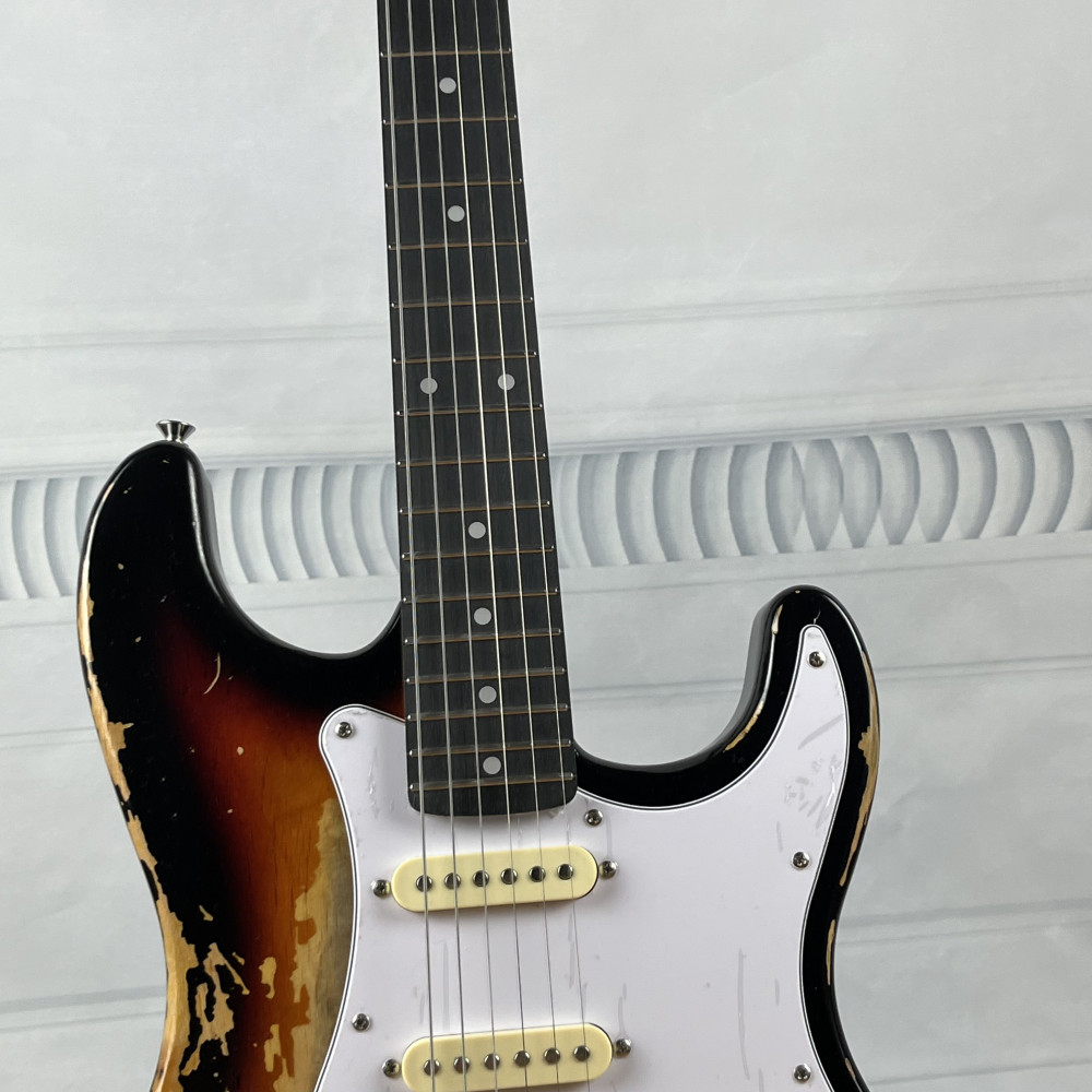 In stock Heavy Relics Sunburst Aged Electric Guitar Rosewood Fingerboard 21 fret