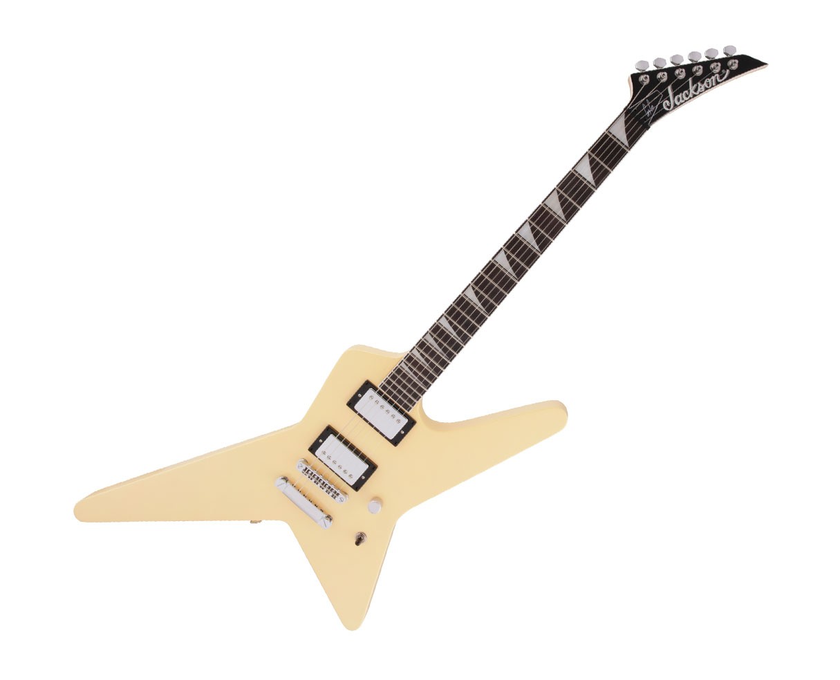 Jackson JS Series Signature Gus G. Star JS32T – Ivory w/ Amaranth FB