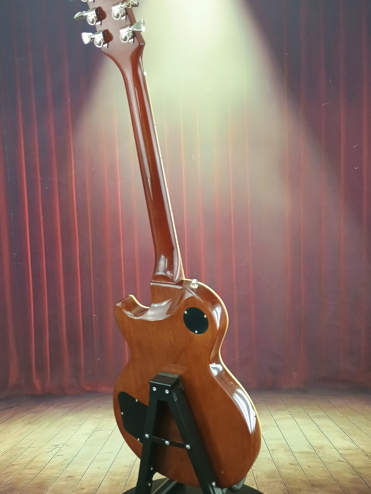 epiphone les paul 60’s Modern Candy Apple Red Top With Mohongey Back Black Pickg