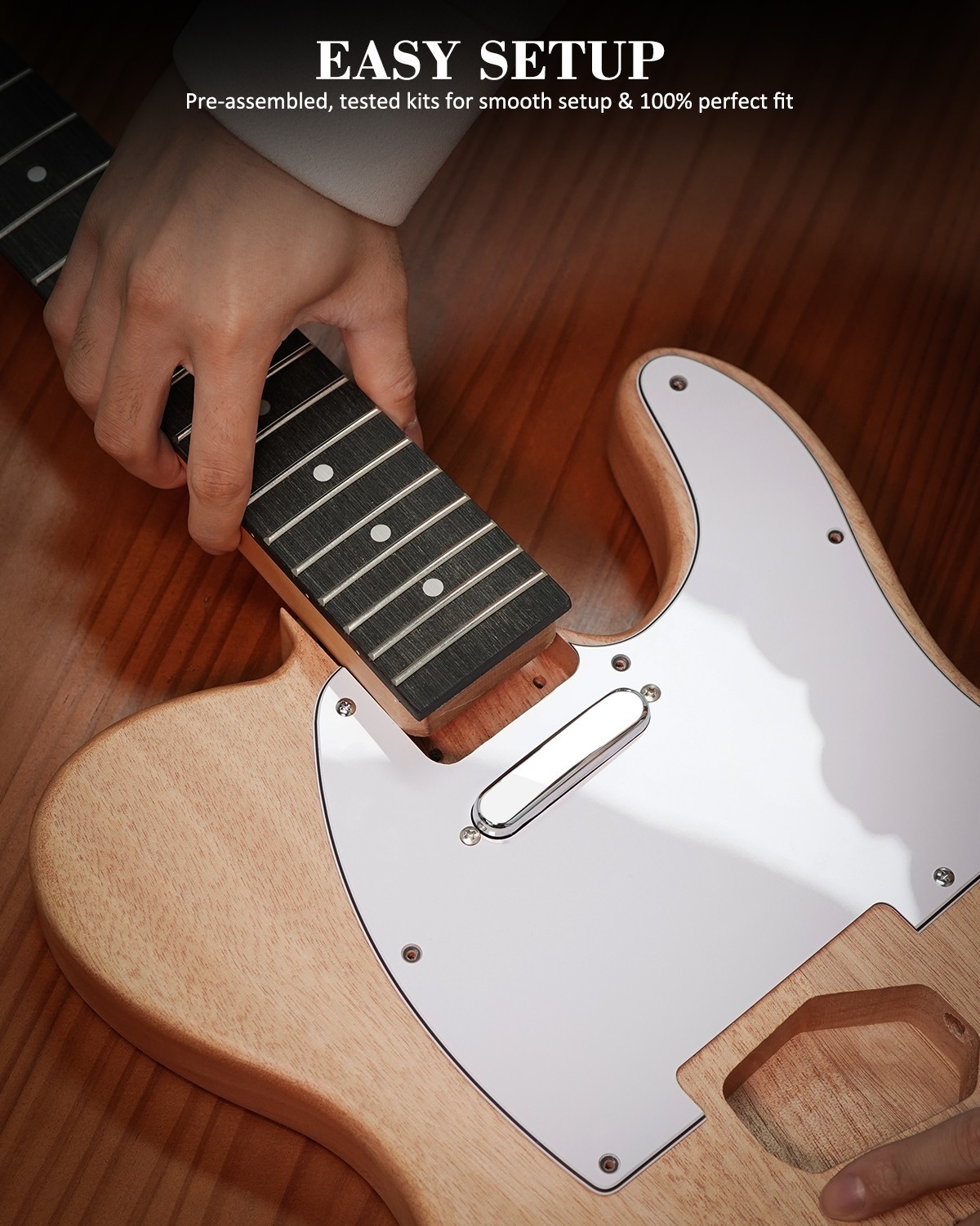 STRICH DIY TL Style Electric Guitar Kit SS Full Set School Band for Student Gift